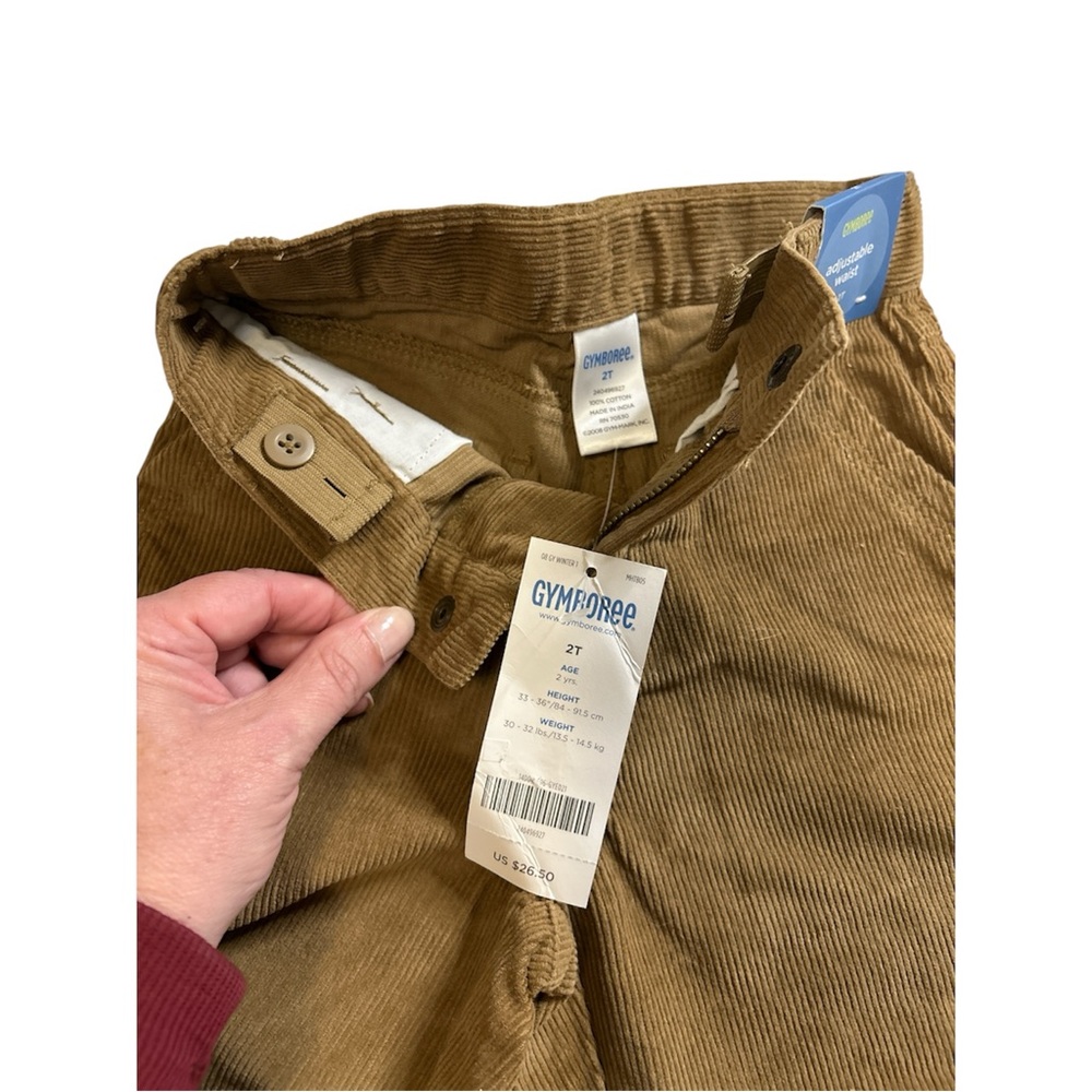 Gymboree 2T NWT Brown Corduroy Pants Adjustable Waist Vintage 2008 Arctic - Picture 4 of 4